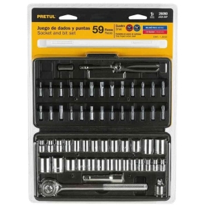 סט בוקסות מעורב &#34;1/4 + &#34;3/8 TRUPER PRETUL