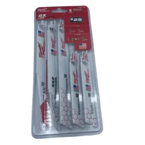 סט 5 להבים למסור חרב  למתכת ועץ | 49-22-1105 | milwaukee