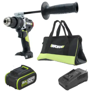 מקדחה 20V | סוללה 4AH ומטען | WORX | WU373