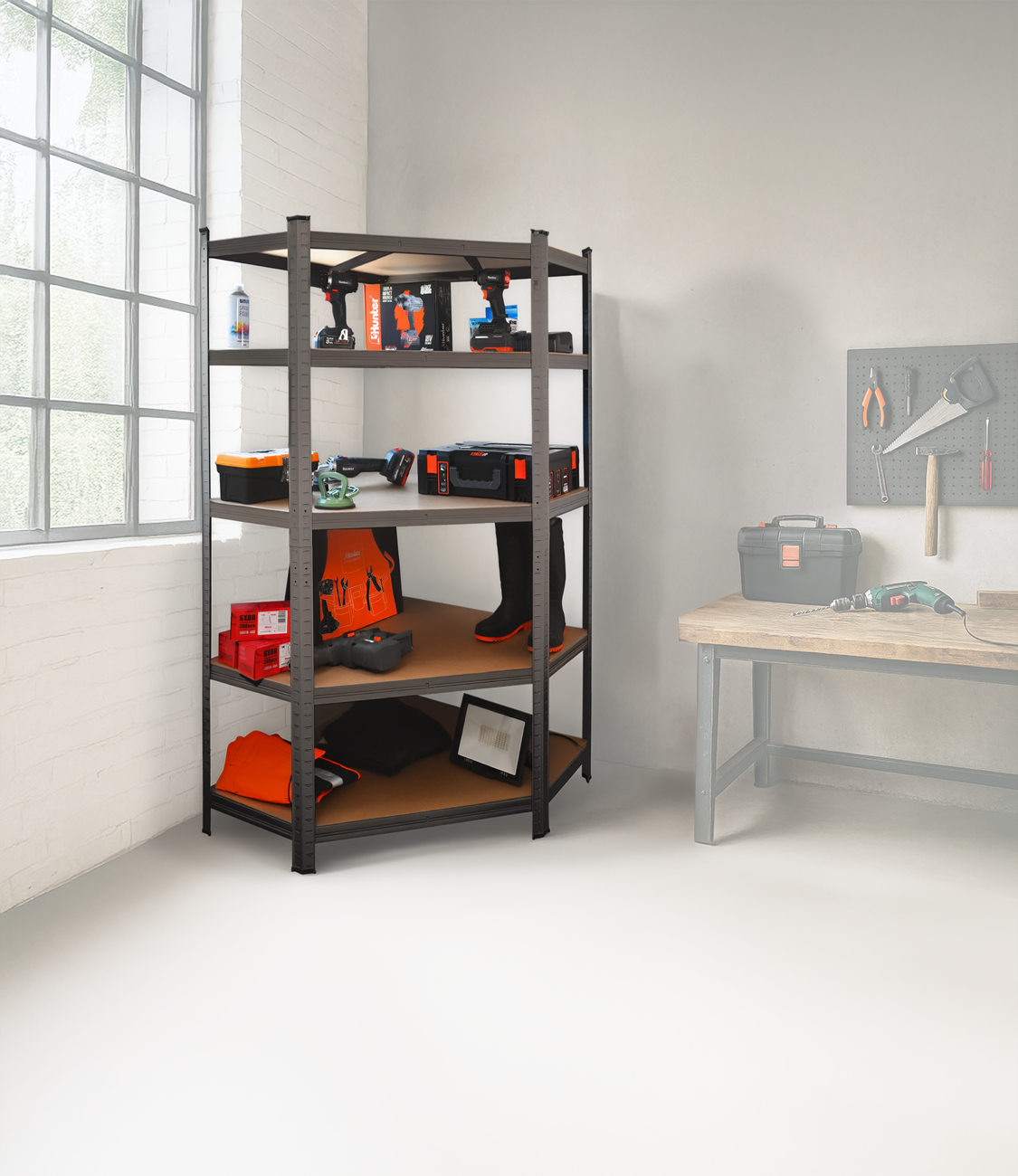 150123-003 - כוננית פינתית מודולרית אפור (1)